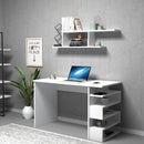 Scrivania 120x56x74H cm con mensola Mikro Bianca
