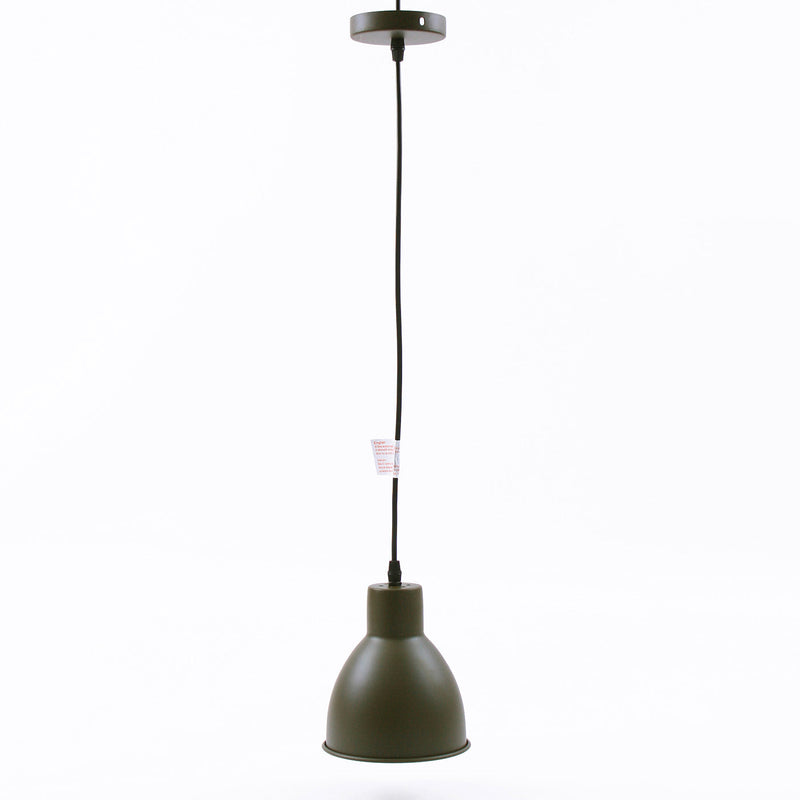 Lampadario in Metallo Ø16 in Metallo a Sospensione Verde Militare