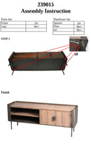 Mobile Porta TV Toronto 150x42x58 cm in Abete e Ferro      
