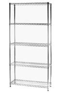 Scaffale in Acciaio Cromato per Esterno 5 Piani 35X90X177Cm Tosini ZN1436-5