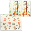 Tappeto Gioco per Bambini 0-3 Anni 200x150x1,5 cm a Tema Foresta Pieghevole e Reversibile in XPE Multicolore      