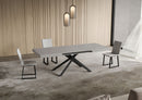 Tavolo Allungabile 140/400x90 cm Niket Cashmere Gambe Antracite      