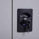 Armadietto Portadocumenti con Chiusura di Sicurezza in Acciaio Grigio 80x40x92.5 cm 