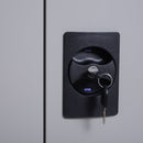 Armadietto Portadocumenti con Chiusura di Sicurezza in Acciaio Grigio 80x40x92.5 cm 