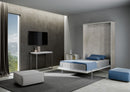 Letto Matrimoniale Francese a Scomparsa Salvaspazio Kentaro H210,5 Cashmere Grigio
