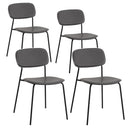 Set 4 Sedie 56,5x49x80,5 cm in PVC Hani Grigie