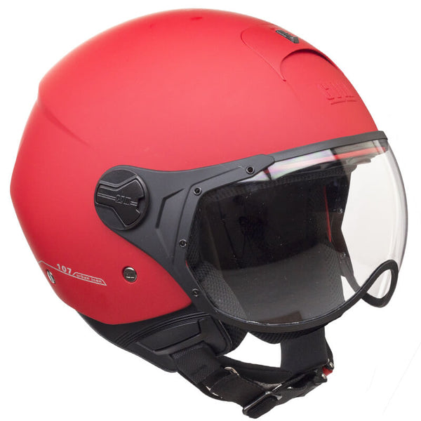 online Casco Jet per Scooter Visiera Sagomata CGM Florence 107A Rosso Opaco