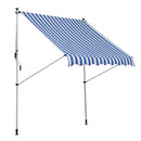 Tenda da Sole a Muro 200x150 cm con Pali di Supporto Blu