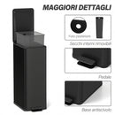 Cestino Spazzatura 20 L 21,5x37,2x57 cm con Chiusura Ammortizzata e Secchio Rimovibile in Acciaio e PP Nero      
