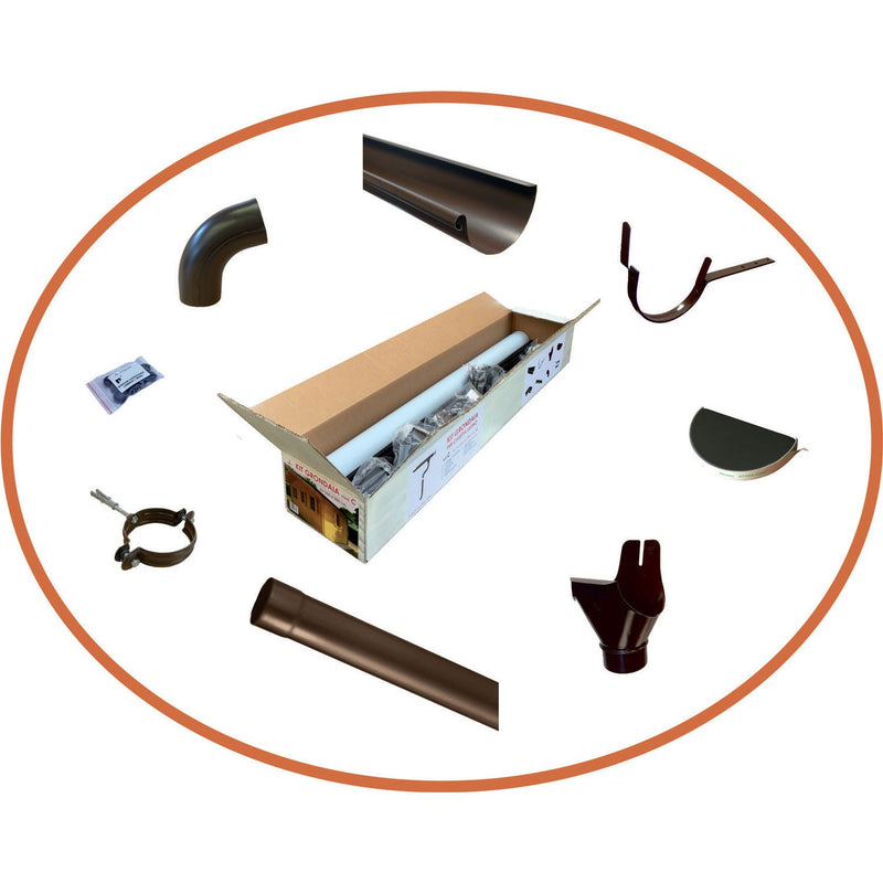 Kit Gronde per Casette di Legno con Falde 350/390 cm in Metallo Galvanizzato