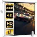 Telo Proiettore 120"" Formato 1:1 con Telecomando 236,5x8x236,5 cm Bianco 