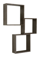Set 3 Mensole da Parete Cubo in Fibra di Legno Incubo Slim Rovere Scuro