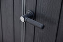 Casetta Box da Giardino 216x218x226 cm Keter Signature Venetian Pent 7x7 Effetto Legno Marrone e Antracite      