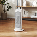 Stufa Elettrica Ceramica 2000W con 4 Modalità Riscaldamento Regolabile e Oscillazione Bianco      