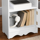 Mobiletto da Bagno in 40x23x80 cm  Floreale Bianco