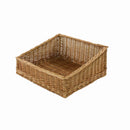 Cesta espositore in vimini naturale quadrocm 50x50xh12/21