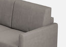 Divano Angolare 6 Posti 281x221x85 cm Karay in Tessuto Grigio
