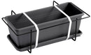 Vaso 50x17x14,5 cm in Polipropilene con Supporto Kit Cassetta Mare 50 Antracite