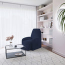 Copripoltrona Reclinabile Elasticizzato Taglia Unica con Tasca Laterale Blu Scuro