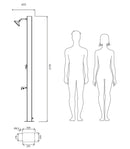 Doccia Solare da Giardino 40L Miscelatore e Lavapiedi Dora Baltea N
