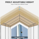 Box Auto da Esterno 600x295x265-310 cm in Acciaio e Polietilene Beige