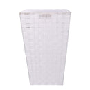 Cesta Portabiancheria Quadro 33x33xh53 cm in Poliestere Bianco