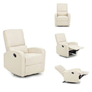 Poltrona Relax Reclinabile Manuale in Similpelle Camilla Crema