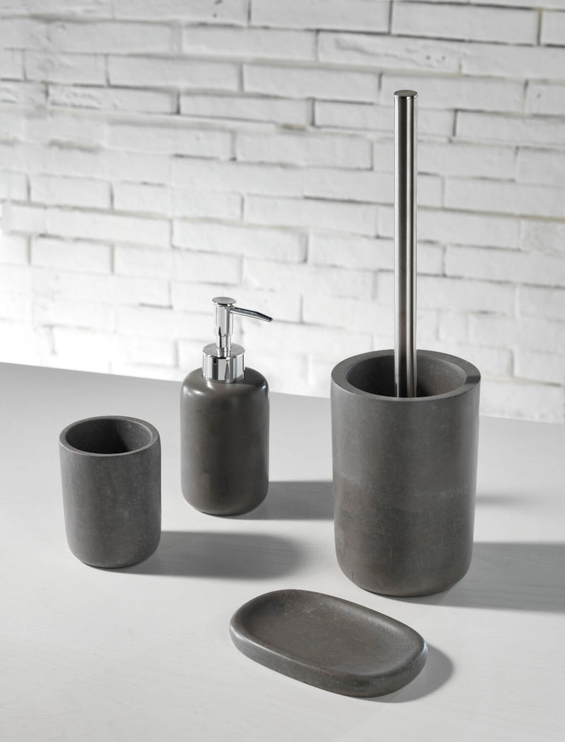 Set 4 Accessori da Bagno in Resina TFT Praia Grigio