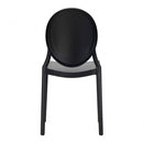 Set 4 Sedie da Giardino in Polipropilene Vandi Nere