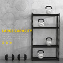 Scaffale 4 Ripiani 70x30x152 cm in Metallo Nero