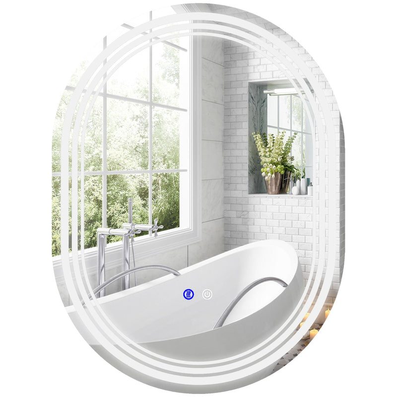 60 x 60 cm Specchio LED a Parete da Bagno, Funzione Anti-Appannamento e Memoria, Luce Regolabile in 3 Colori (Rotondo) | Leroy Merlin 60 x 60 cm Specchio LED a Parete da Bagno, Funzione Anti-Appannamento e Memoria, Luce Regolabile in 3 Colori (Rotondo) | Leroy Merlin