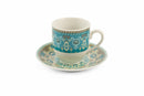 Set 6 Tazzine Caffè in Porcellana con Piattino 90 ml Villa d'Este Home Tivoli Cala Jondal