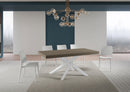 Tavolo Allungabile 200-460x90x77 cm Volantis Tortora Telaio Bianco 