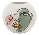 Vaso 25,5x22x25,5 cm in Poliresina Multicolor