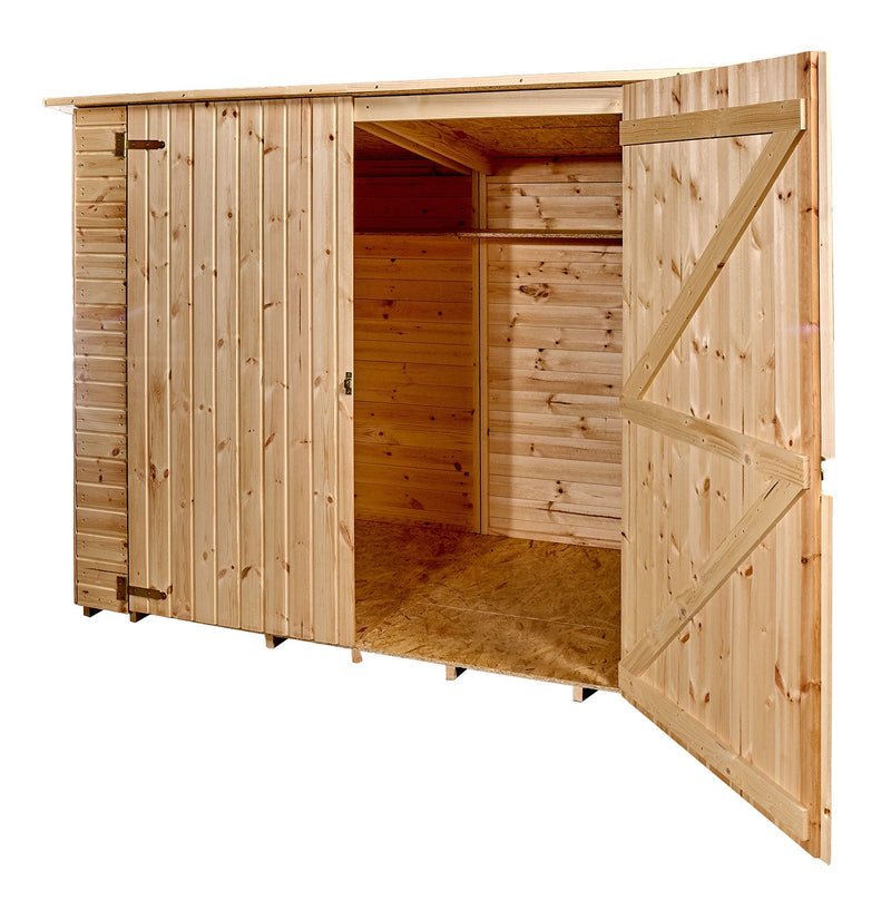 Casetta Box da Giardino per Biciclette 2x1,2 m con Pavimento in Legno Picea Massello 16mm Eden