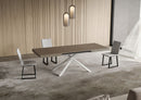 Tavolo Allungabile 140/400x90 cm Niket Tortora Gambe Bianche      
