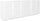Credenza 4 Ante + 3 Cassetti 224,1x44,2x86 cm Ping Bianco Lucido