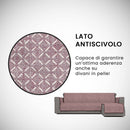 Copridivano in Poliestere con Penisola Destra Bordeaux Varie Misure