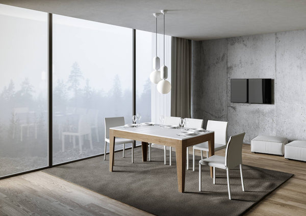 Tavolo Allungabile 160-220x90x77 cm Cico Mix Bianco Frassino sconto