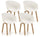 Set 4 Sedie 58x51x78 cm in Polipropilene Bianco