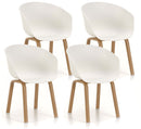 Set 4 Sedie 58x51x78 cm in Polipropilene Bianco