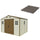 Pavimento per Casetta Box da Giardino 325x240x233 cm in Plastica Grigio