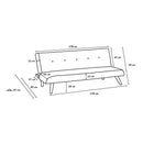 Divano Letto 178x82x70 cm in Tessuto Nero