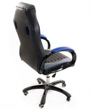 Sedia Poltrona Presidenziale da Gaming Ufficio in Similpelle Bozzini Sport Racing Blu