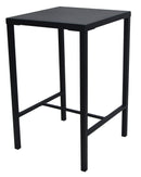Tavolo Alto da Giardino 70x70xH110 cm in Metallo Utility Grigio