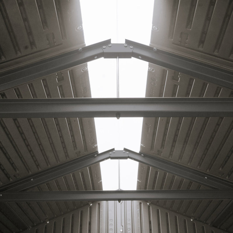 Casetta Box da Giardino Porta Utensili 204x275 cm in Polietilene Grigia