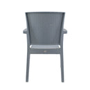 Set 2 Sedie da Giardino in Stile Rattan Grigio