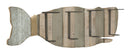 Porta Bottiglie da Muro Balena 80x12,5x25 cm in Ferro e MDF