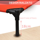 Lettino per Cani Grandi Rialzato con Tessuto a Rete 91,5x76,2x18 cm Peso Massimo 30kg Rosso