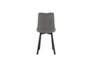 Set 4 Sedie Iris 45x56x86 cm in Tessuto Easy-Clean Grigio Scuro       